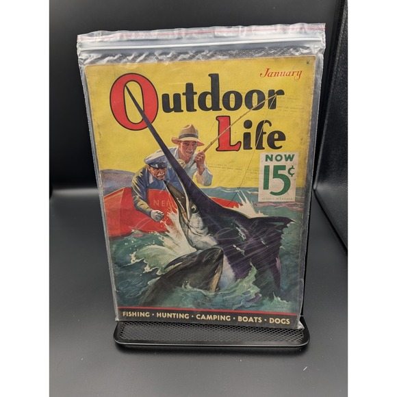 Other - Vintage Outdoor Life Magazine January 1936 Fishing Hunting Swordfish Cover